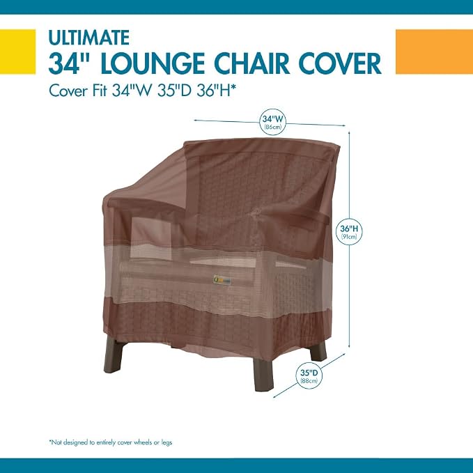 DUCKCOVERS Ultimate Waterproof 36 Inch Patio Chair Cover, 2 Pack, Outdoor Patio Chair Covers - Image 8