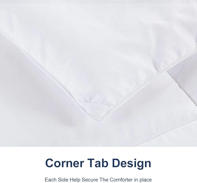 ACCURATEX Duvet Insert Twin Comforter - 400GSM Fluffy Down Alternative Hotel Collection Heavyweight Comforter, Soft Warm Thick Duvet for Winter, 8 Corner Tabs - Machine Washable,White,68x88
