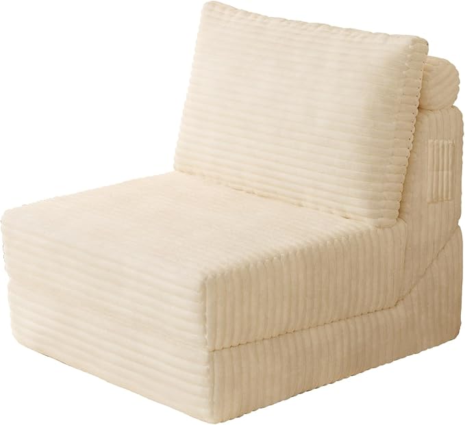 Folding Sofa Bed, Couch Beds with Pillow, 3 In 1 Convertible Sleeper Chair with Storage Bag, Memory Foam Foldable Mattress, Fold Out Chair Bed Morden Floor Sofa Lounge for Living Room Bedroom Guest