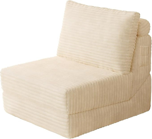 Folding Sofa Bed, Couch Beds with Pillow, 3 In 1 Convertible Sleeper Chair with Storage Bag, Memory Foam Foldable Mattress, Fold Out Chair Bed Morden Floor Sofa Lounge for Living Room Bedroom Guest