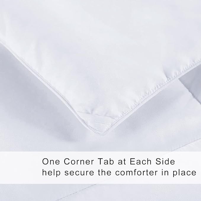 COHOME Premium California King Size Comforter, All-Season Quilted Down Alternative Duvet Insert, Luxury Hotel GentleSoft Comforter with Anti-Clump Tech & 8 Tabs - Reversible - White 96x104 inches