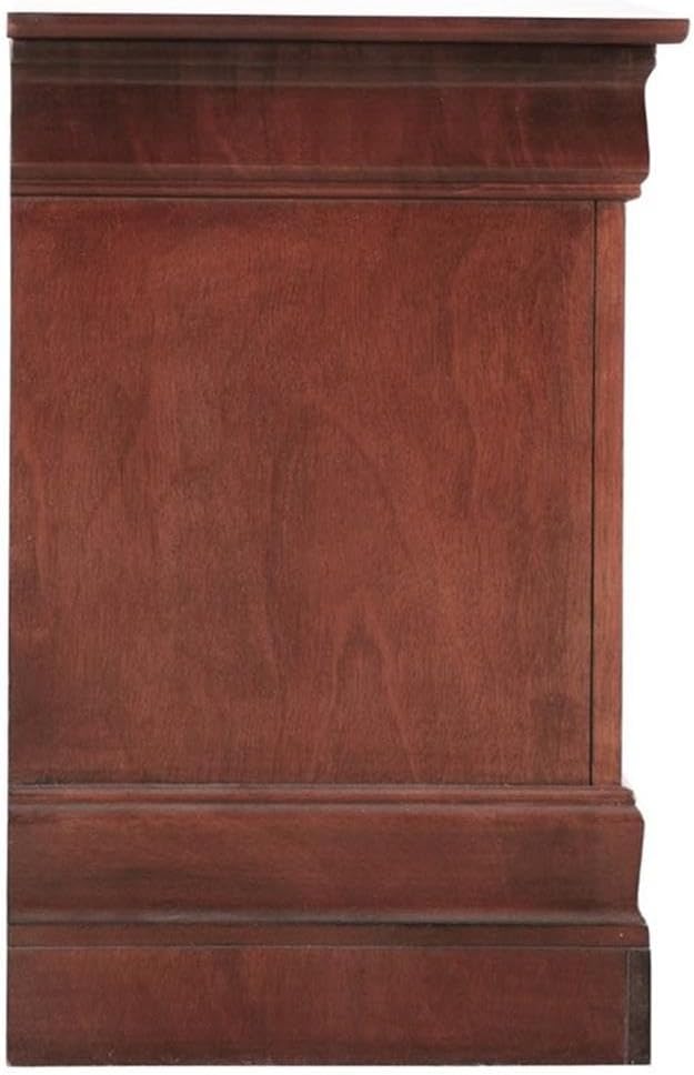 Glory Furniture Louis Phillipe 2 Drawer Nightstand in Cherry - Image 8