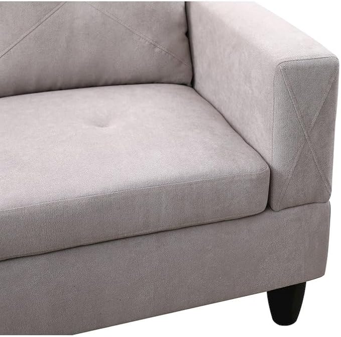 Everest L Shape Sectional Sofa for Living Room for Apartment, Game Room, Guest Room and Office