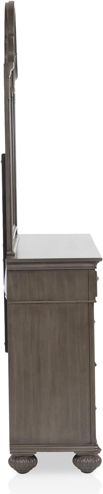 Furniture of America Malierd Traditional Wood 6-Piece Set, Panel California King-Size Bed, 3-Drawer Nightstands, Chest, Dresser and Mirror for Bedroom, Gray
