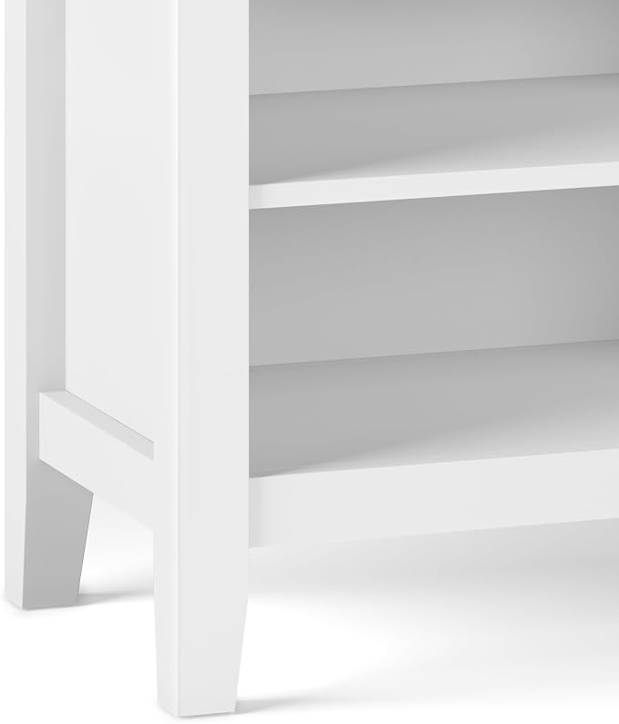 SIMPLIHOME Artisan Solid Wood 24 inch Wide Transitional-Style Bedside Nightstand Tables in White for the Living Room and Bedroom (Set of 2) - Image 5