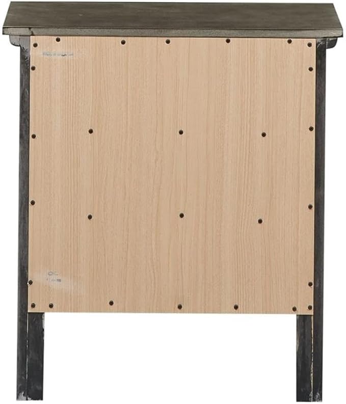 Glory Furniture Hammond Smoked Gray Fully Assembled Wood 3 Drawer Bedroom Furniture Nightstand 26" H x 24" W x 18" D - Image 5