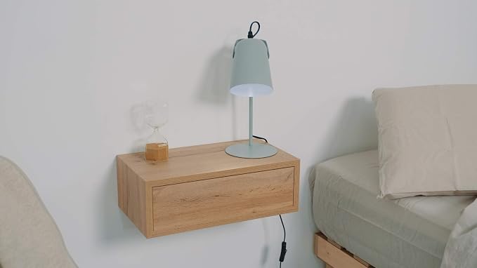 Mobili Fiver, Riccardo Floating nightstand, Ashwood Black, 17.7" x 9.8" x 6.1 ", Melamine-Finished, Modern Bedside Table, End Table, Italian Furniture - Image 7