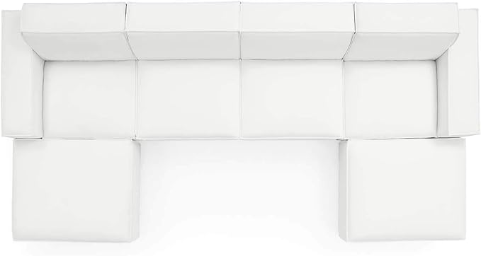 Modway Restore 6-Piece Upholstered Sectional Sofa in White