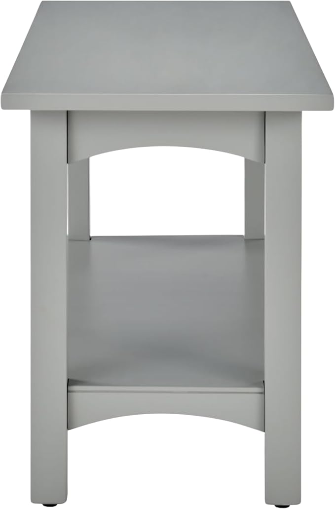 Craftsbury 36-Inch Wood Entryway Bench with Storage Shelf – Dove Gray Accent Bench for Entryway, Hallway, or Living Room – Small Space Seating with Farmhouse Charm by Alaterre Furniture - Image 12
