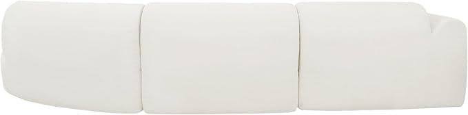 Christopher Knight Home Grelyn Modern Curved Modular Sectional Sofa, Wool Fabric Large Cloud Couch, 6-Seater L-Shaped Couch for Living Room, 3-Piece Lounge Sofa with Chaise, Fully Assembled, Beige