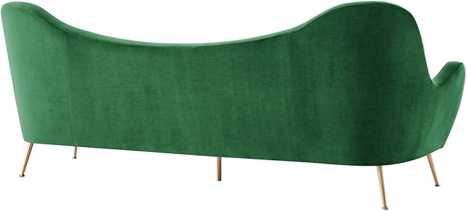 Modway EEI-5874-EME Cheshire Channel Tufted Performance Velvet Sofa, Emerald