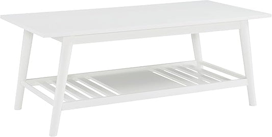 Melissa White Mid Century Coffee Table by Linon