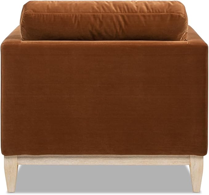Jennifer Taylor Home Knox 65" Modern Farmhouse Chaise Lounge Chair, Burnt Orange Performance Velvet