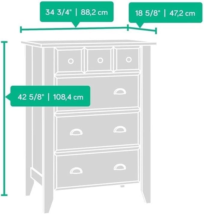 Home Square 4 Piece Bedroom Set with Dresser Chest and 2 Nightstands in Oiled Oak