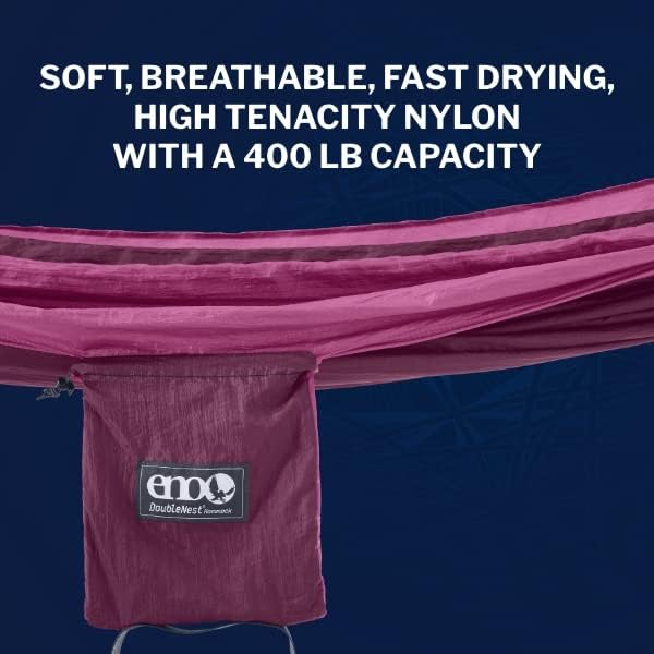 ENO, Eagles Nest Outfitters DoubleNest Lightweight Camping Hammock, 1 to 2 Person, Special Edition Colors, ATC - Image 6
