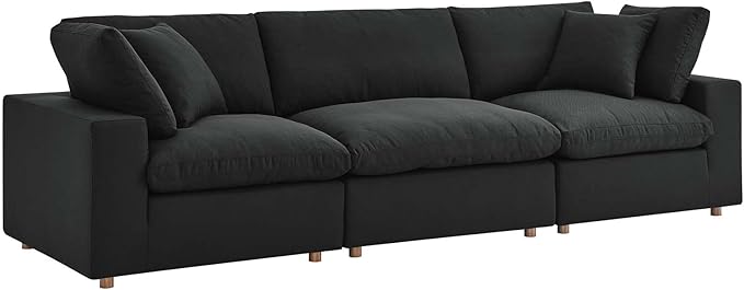 Modway Commix Down-Filled Overstuffed Upholstered 3-Seater Sofa