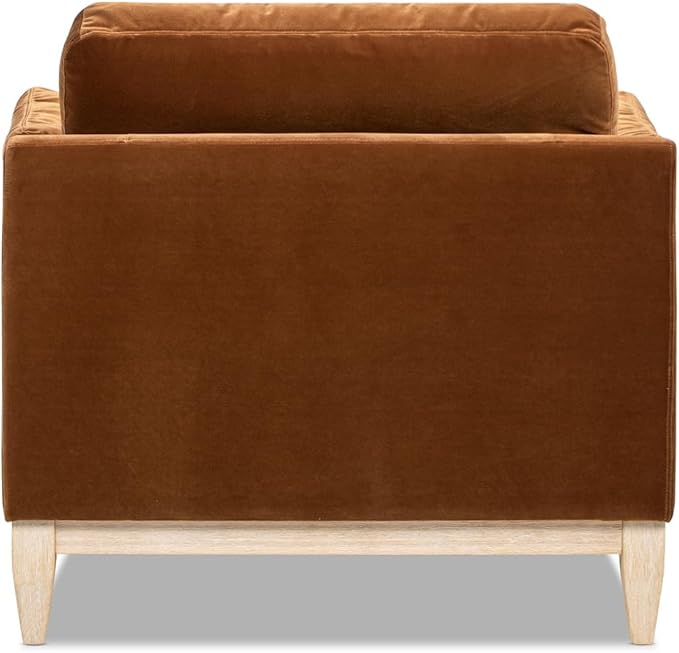 Jennifer Taylor Home Pasadena 36" Wide Modern Farmhouse Accent Arm Chair, Burnt Orange Performance Velvet