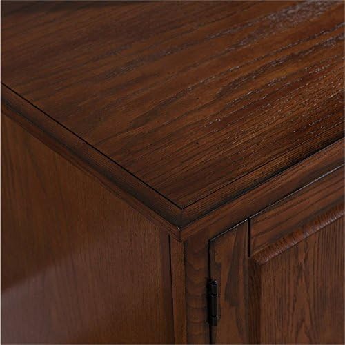 Leick Home 80360 Leaded Glass TV Stand For 65" TV's, Burnished Oak - Image 10