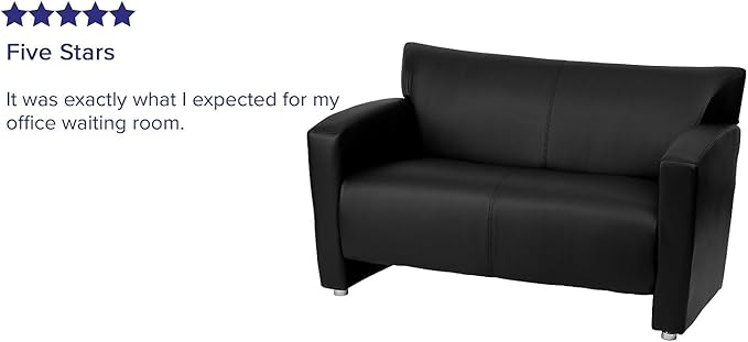 Flash Furniture HERCULES Majesty Series Black LeatherSoft Loveseat