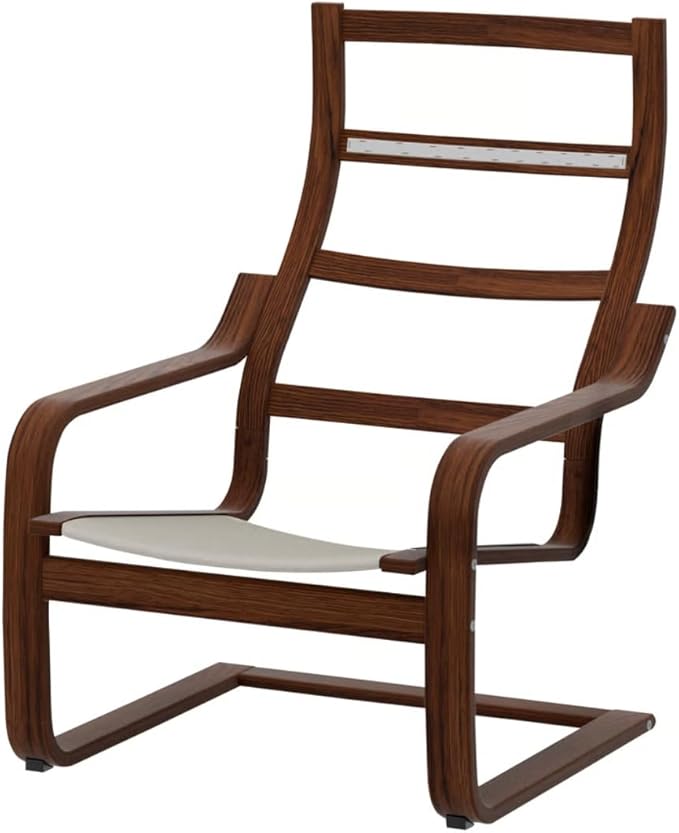 Ikea POÄNG armchair, brown/Knisa light beige