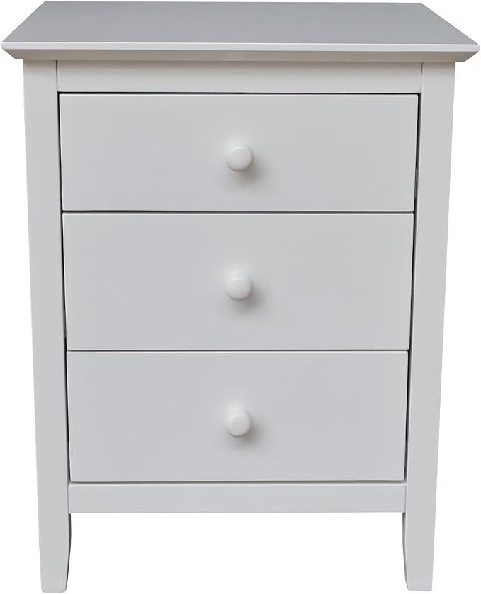 International Concepts Solid Wood Bedroom Nightstand with 3 Drawers in White - Image 7
