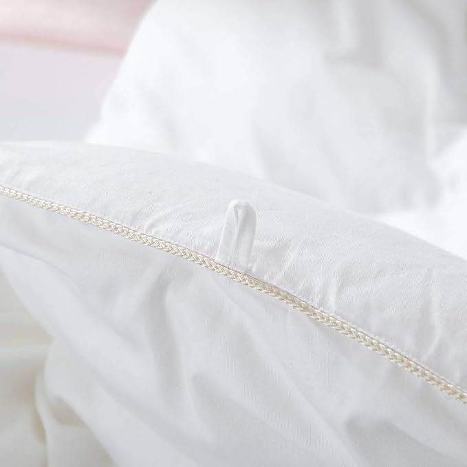 King Size, Luxury 1200 Thread Count Year Round Super Soft 100% Egyptian Cotton White Down Alternative Comforter Duvet, White Solid, 750 Fill Power, 50 Oz Fill Weight