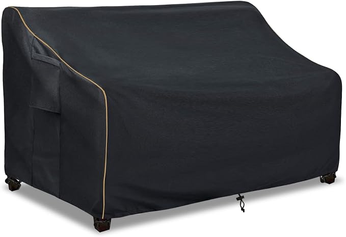 Patio 3-Seater Sofa Cover,Outdoor Couch Cover Fits up to 79W x 38D x 35H Inches,100% Waterproof Heavy Duty Patio Furniture Covers,Black by LSongSKY