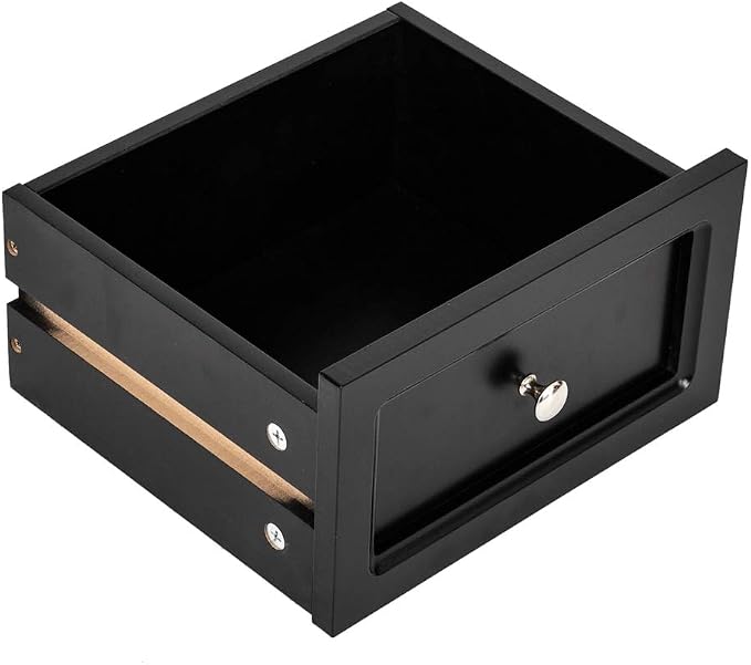 Karl home Black Nightstand Set of 2 for Bedroom, Vintage Small Night Stand with Drawers, Farmhouse Side Table, Wooden End Tables with Curved Legs for Office, Mid-Century - Image 8