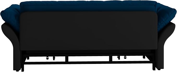 Eafurn 3-in-1 Convertible Sofa Bed Queen Size Pull Out Sleeper Sofa with Skin-Friendly Velvet Fabric, Multi-Functional Loveseat with Pillow Armrest for Guest Room & Living Room