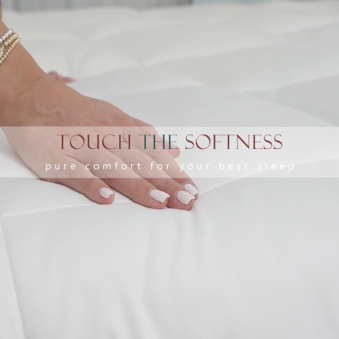 ACCURATEX Super Queen Lightweight Duvet Insert 98x98 - Summer Bedding Comforter - 250GSM Filled Thin Duvet - Soft & Breathable, Quilted Comforters with 8 Tabs,White,Super Queen