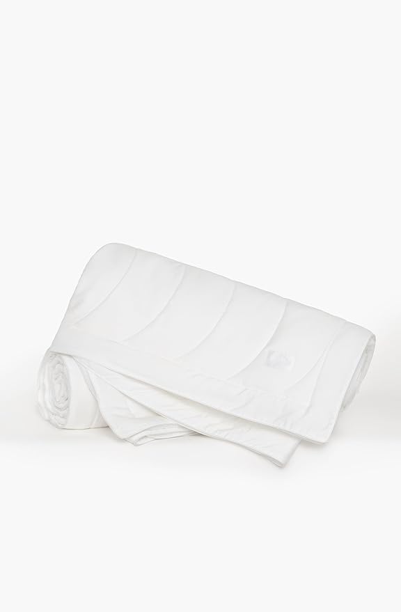 Buffy Breeze Comforter - Soft 100% Eucalyptus Lyocell, Cooling, White Lightweight Summer Duvet Insert with Corner Tabs (Full/Queen)