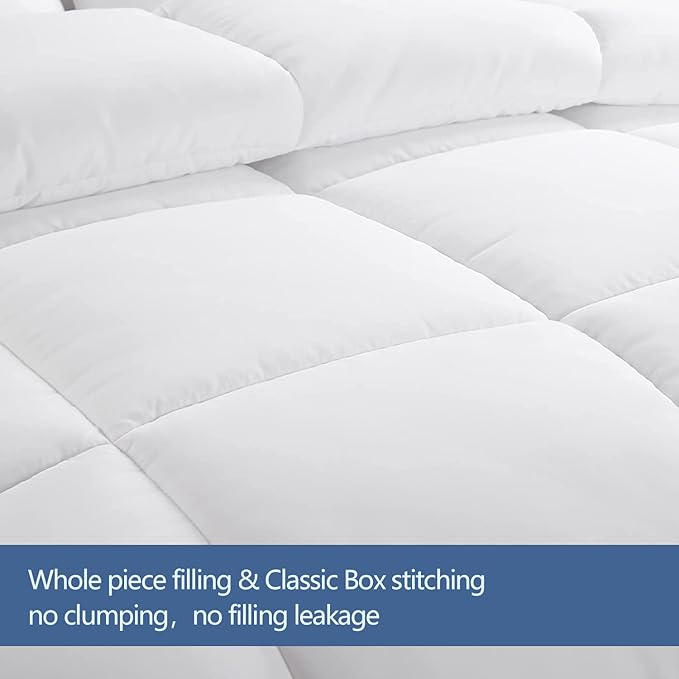MAPLE DOWN Soft King Size Comforter Duvet Insert-Down Alternative Comforter Quilted with Corner Tabs-Lightweight Breathable Brushed Microfiber Machine Washable (King, 106"x90")