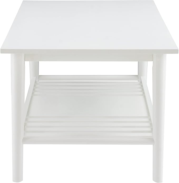 Melissa White Mid Century Coffee Table by Linon
