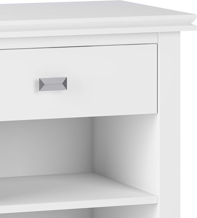 SIMPLIHOME Artisan Solid Wood 24 inch Wide Transitional-Style Bedside Nightstand Tables in White for the Living Room and Bedroom (Set of 2) - Image 4
