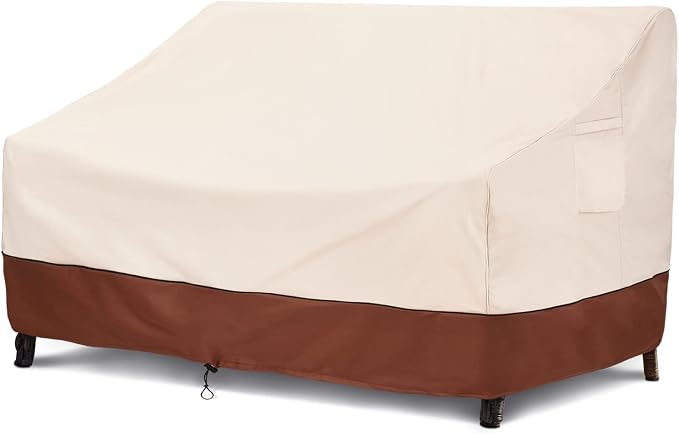 COSFLY Patio Furniture Covers Waterproof for Sofa, Outdoor Loveseat Covers for Lawn Heavy Duty Fits up to 54W x 38D x 35H inches by COSFLYFurnitureSetCovers