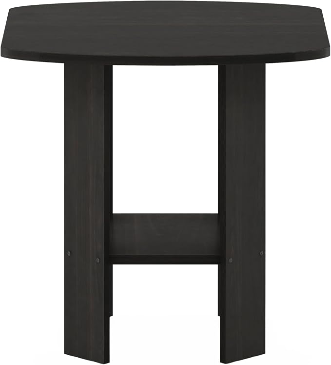 Furinno SIMPLE DESIGN Side Table, 2-Tier Modern End Table with Soft Edges, Open Shelves Night Stand, Bedside Table, for Living Room, Bedroom, Espresso - Image 7