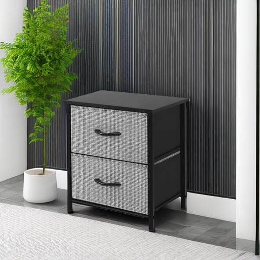 AZL1 Life Concept Storage Dresser Furniture Organizer Unit with 2 Drawers for Bedroom, Hallway, Entryway and Closets, Black and White, 11.8 x 17.7 x 19.7 inches - Image 6