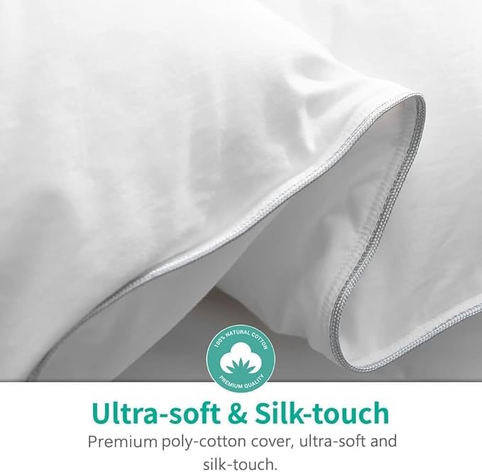 APSMILE Super King Size Heavyweight Down Feather Fibers Comforter for Winter Weather/Sleeper - Fluffy Thicker Duvet Insert, Ultra-Soft High Fill-Power Hotel Collection Comforter (120x120, White)