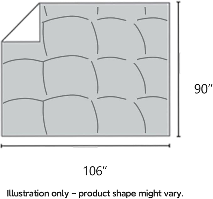 All Season 100% Cotton Down Comforter King Size,High Fill Power White Down Fluffy Hotel Style Duvet Insert, Noiseless Eco-Friendly, 8 Corner Tabs, Machine Washable, King Size(106×90，60oz)