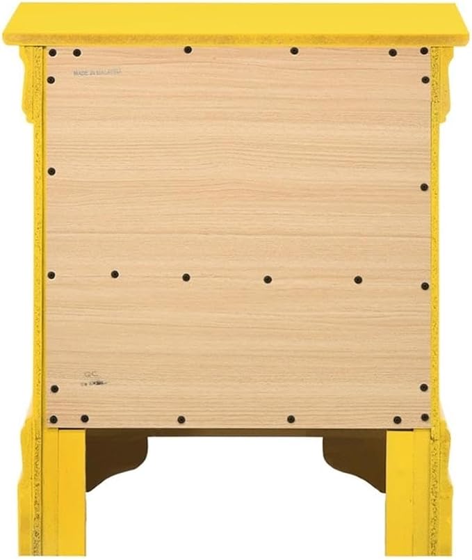 Glory Furniture Louis Phillipe 2 Drawer Nightstand in Yellow - Image 5