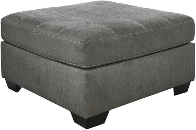 Signature Design by Ashley Pitkin Casual Upholstered Oversized Accent Ottoman, Gray