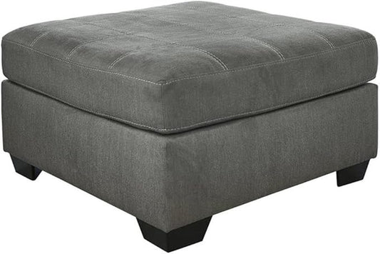 Signature Design by Ashley Pitkin Casual Upholstered Oversized Accent Ottoman, Gray