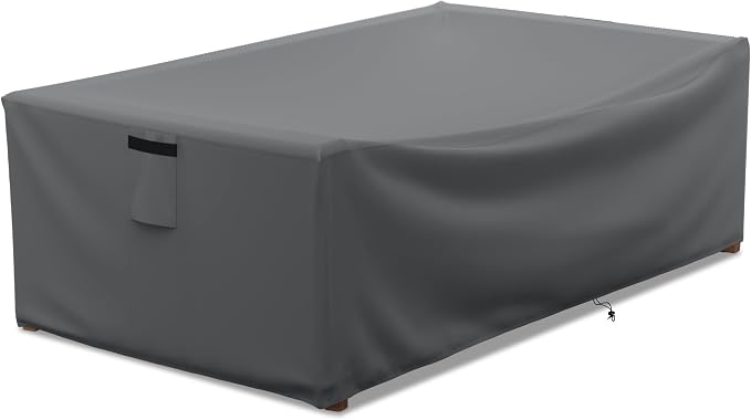 STARTWO Patio Coffee Table Cover Waterproof Patio Furniture Covers, Heavy Duty Durable Rectangular Outdoor Table Cover Fits up to 48L x 28Wx 13H inches, Grey by STARTWO