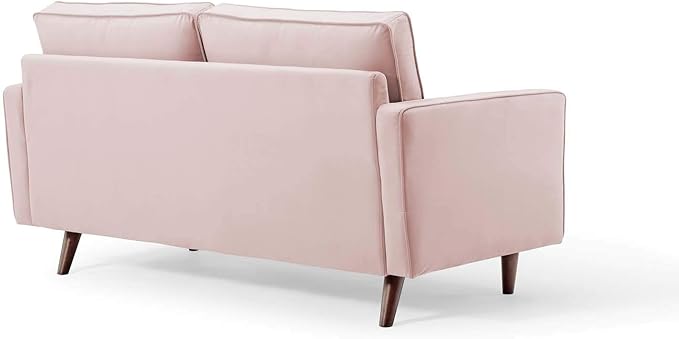 Modway Valour Performance Velvet Loveseat, Pink Valour Performance Velvet Loveseat