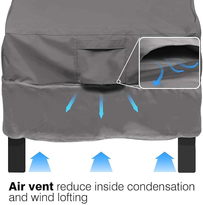 Vailge Patio Chair Covers, Lounge Deep Seat Cover, Heavy Duty and Waterproof Outdoor Lawn Patio Furniture Covers (4 Pack - Small, Grey) - Image 7