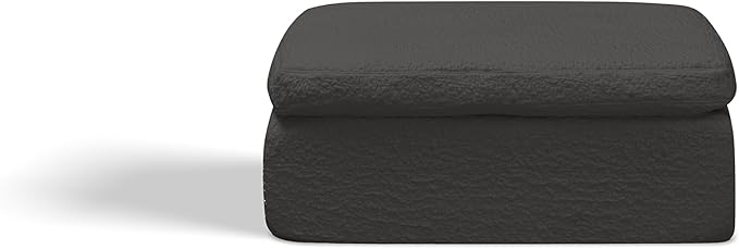 110" Cloud Sectional Couches for Living Room, Convertible L Shape Boneless Couch Chenille Fabric with Ottoman, 3 Seater Modular Sectional Sofa No Assembly Required, Gray