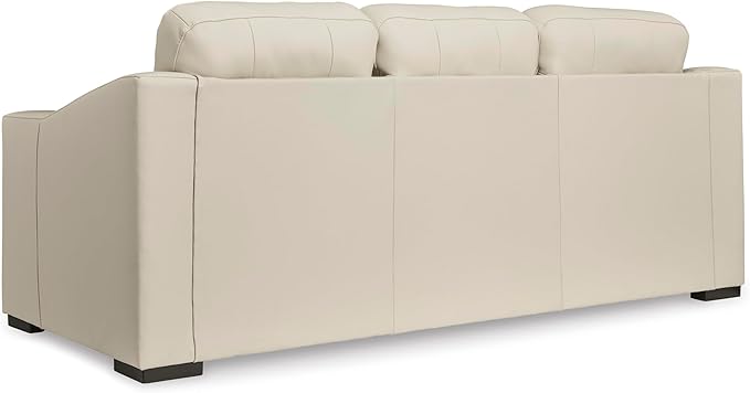 Signature Design by Ashley Treasure Trove Contemporary Leather Match Sofa, Beige