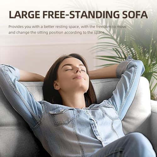 L Shaped Sectional Sofa with Movable Ottoman, Lounge Sectional Sleeper Sofa Couch for Apartment & Small Space, Small Couch for Living Room, Light Gray