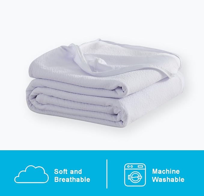 SHOUREN Mattress Topper Cover Only Full, 2-3 Inch Zippered Mattress Topper Protector with Adjustable Straps, Ultra Soft Breathable Washable Encasement, Secure Fit, White
