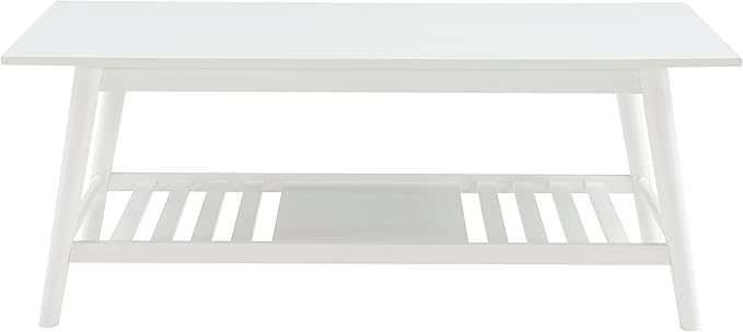 Melissa White Mid Century Coffee Table by Linon